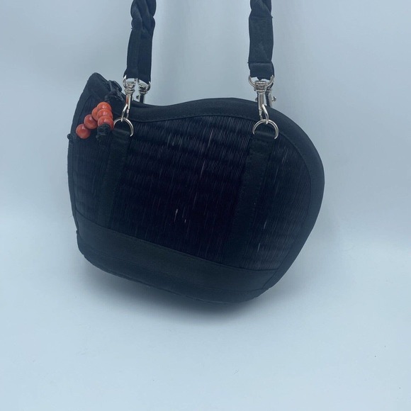 Unbranded Handbags - Black Small Purse gold hardware Black Handle Inside Tan and black zipper inside